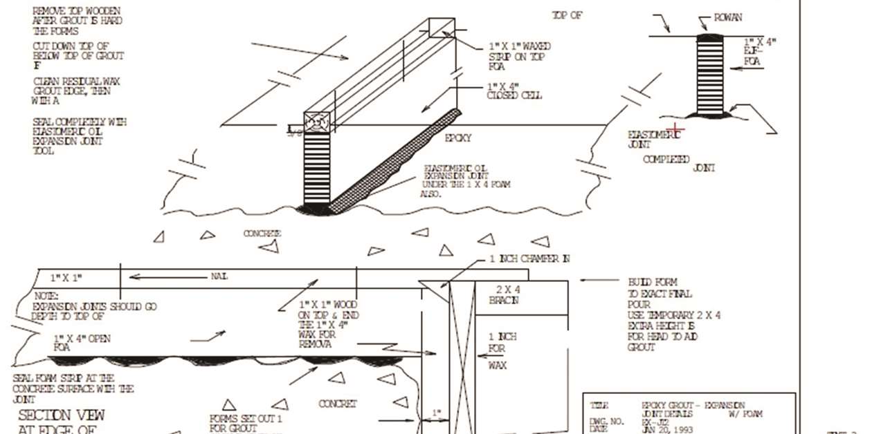 Compressor foundations expansion joints needed to limit cracking