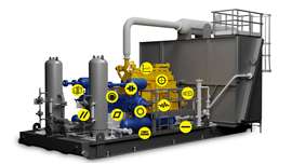 An illustration showing the many elements of rotating machinery that must be perfectly aligned at installation