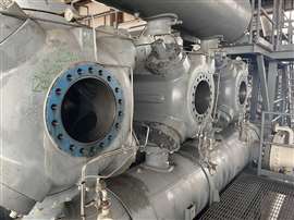 The cylinders of a large compressor