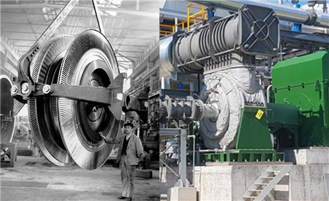 Ljungström 50-MW steam turbine rotor and EXERGY ORC turbogenerator