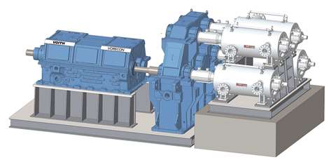 Figure 7. Conceptual energy storage compressor arrangement