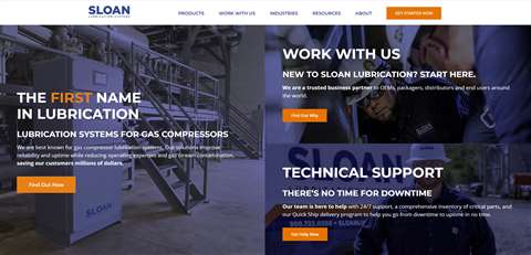Sloan Lubrication Systems launches redesigned website