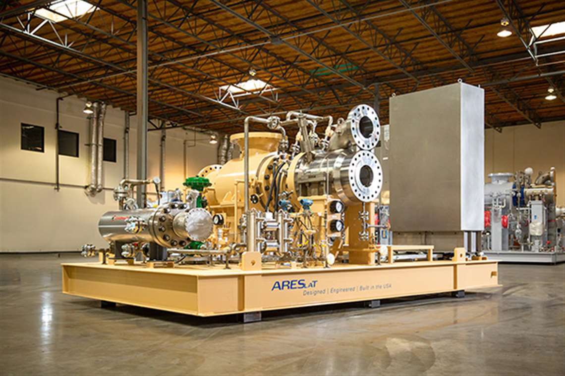 Chart industries. L.A. Turbine. Gas-bearing Expansion Turbine. Turboexpander with Magnetic bearings SKF s2m.